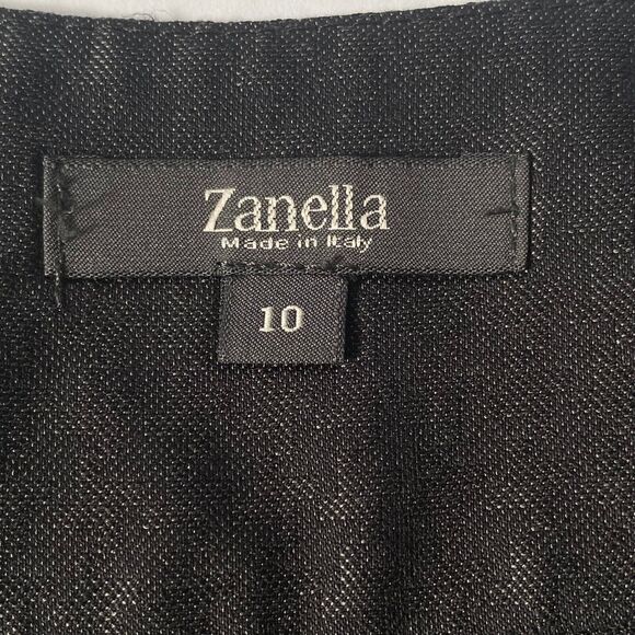 Zanella Houndstooth Libby Trousers Pants Womens 10 Dark Gray Wool Made in Italy - Picture 7 of 14